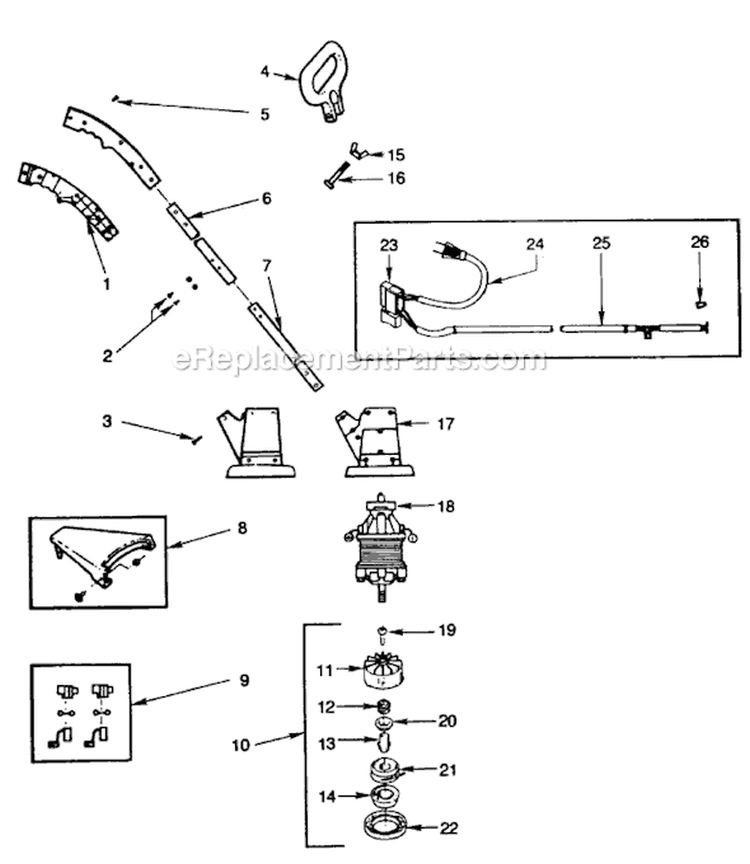 Page A Diagram and Parts List for 509 Type 2 Weed Eater Trimmer
